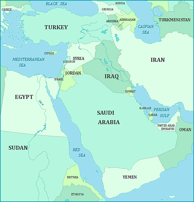 Map of the Middle East